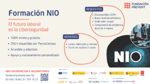 Abierta la 3ª Convocatoria del Proyecto de Formación NIO en Ciberseguridad